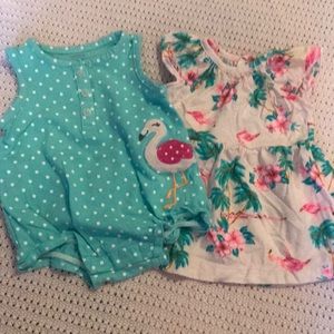 Carter’s onesie and dress